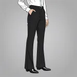 black flared slacks image